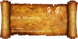 Hidi Gizella névjegykártya
